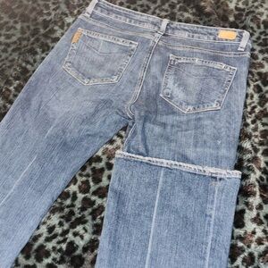 Paige Denim Jeans with Tan Accent